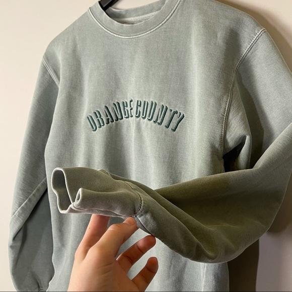 ‘ORANGE COUNTY’ Dusty Mint Sweatshirt - Picture 5 of 11